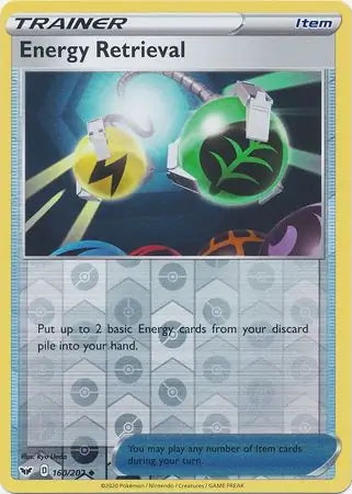 Sword & Shield Energy Retrieval #160/202 reverse holo